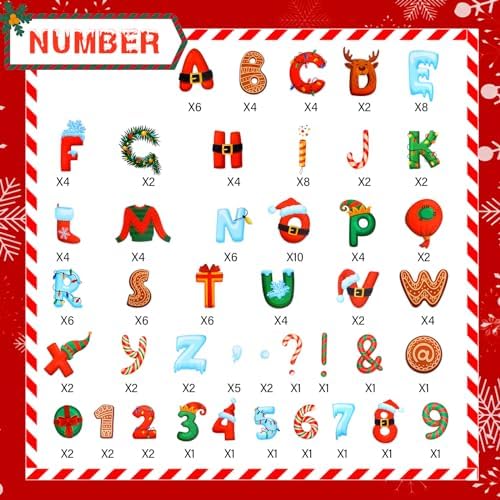 Tenare 134 Pcs Christmas Letter Bulletin Board Set