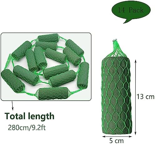 14 Piece Flower Sponge Blocks Kit 92 Feet Floral Foam Garland