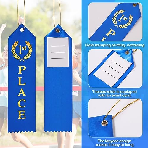 48PCS Award Ribbons with Event Card and Gold Rope