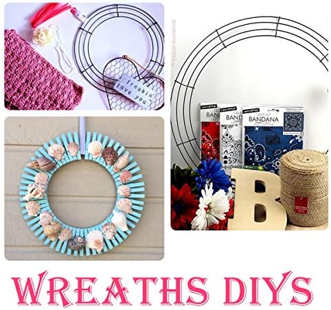 6 Pack Wire Wreath Frame with Hooks and Paddle Wire