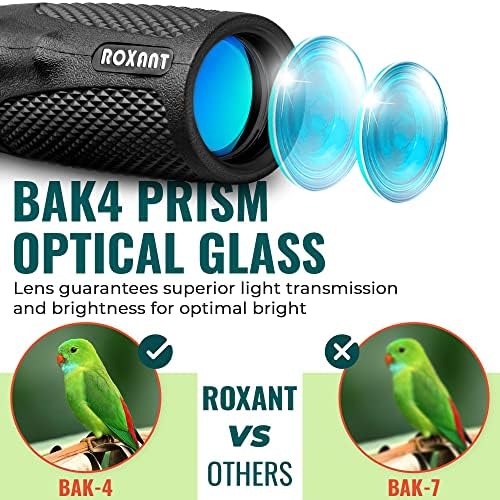 Roxant Viper 10x25 Monocular Telescope - Military Grade BAK4 Prism Pocket Scope