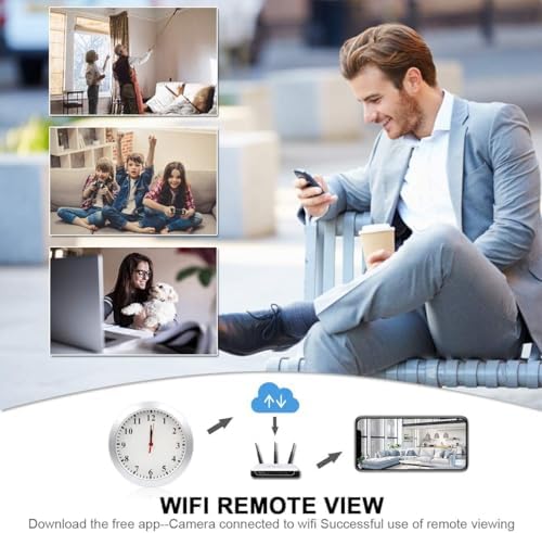 Hidden Spy Camera Wall Clock with HD WiFi and Motion Detection