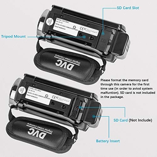 Kimire Full HD 1080P Camcorder with 2 Batteries