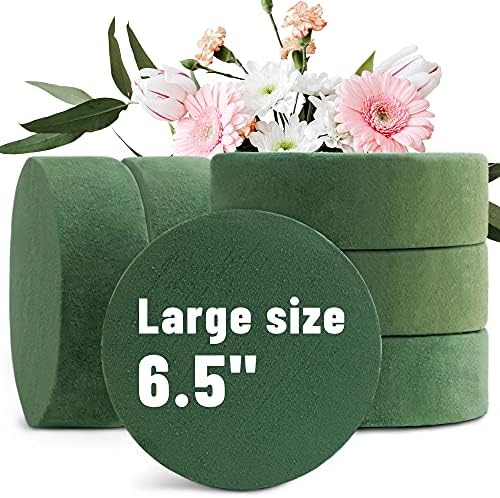 Max Shape 6 Packs Large Round Floral Foam Blocks