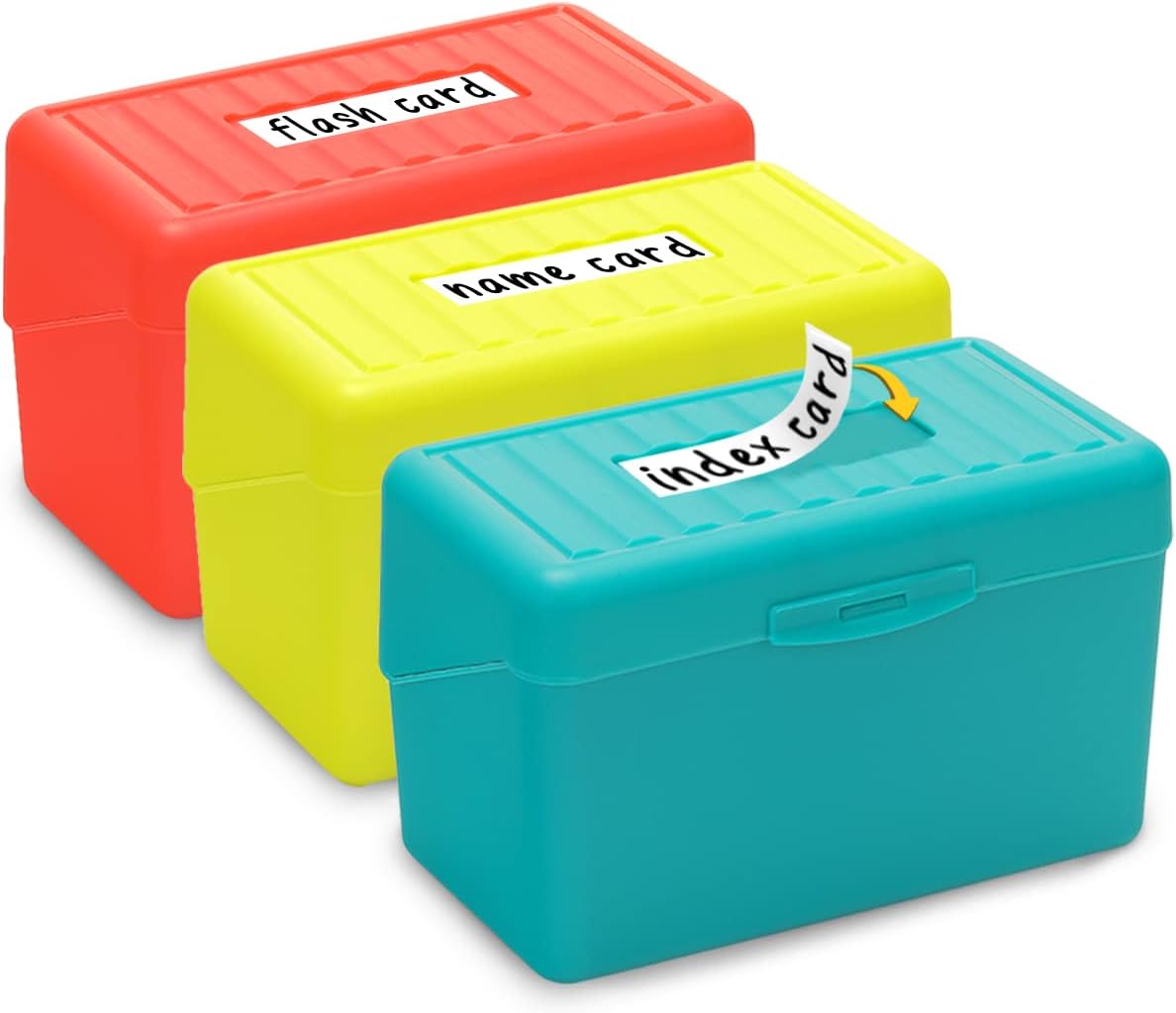 H4D Index Card Holder 3x5 3 Packs Red Green Yellow