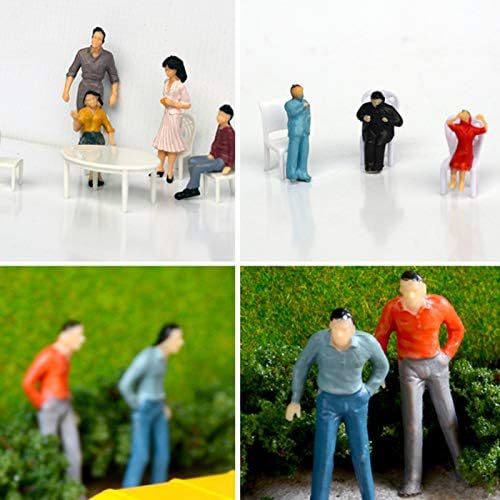 ERANCE Tiny People Figurines 20 Pcs 130 Scale Model Trains Accessories