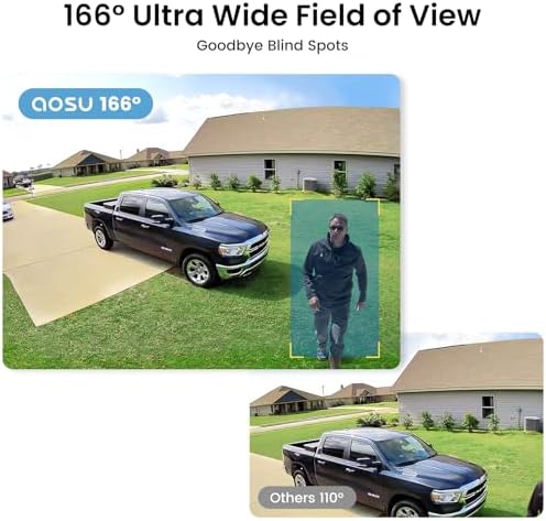 AOSU 4-Camera Solar Security System with 2K QHD and 32GB Storage