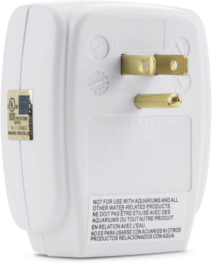 Belkin SurgeCube Portable Wall Tap with Ground and Protected Light Indicators