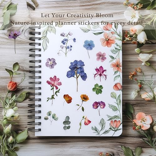 Pressed Flower Stickers 500 Pieces 36 Sheets