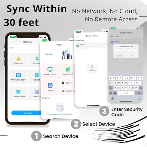Tymelix Time Clock with 10 IC Cards and App