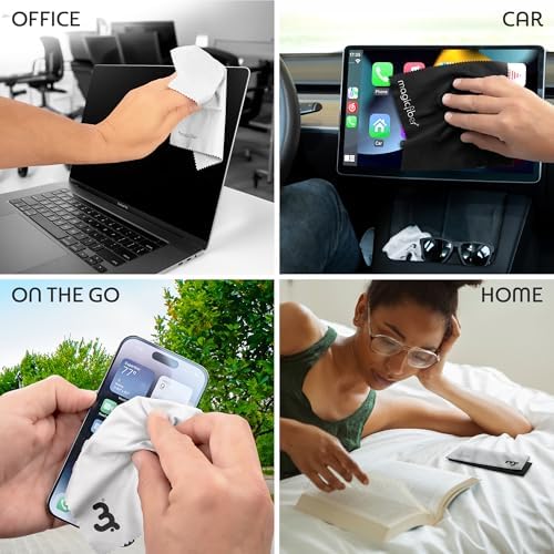 MagicFiber Microfiber Cleaning Cloth 6 Pack - Premium for Glasses Screens Lenses