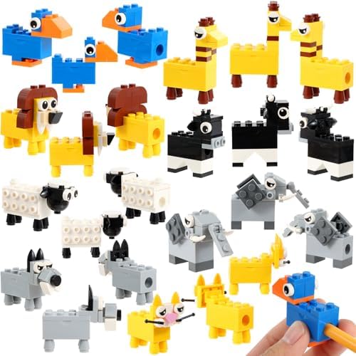 24 Pcs Animal Building Block Pencil Sharpener Set