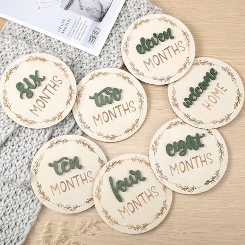 7 Pack Double Sided Baby Milestone Cards Sign