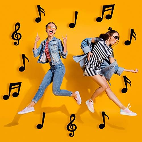Boao 40 Pcs Music Notes Cutouts for Party Decorations