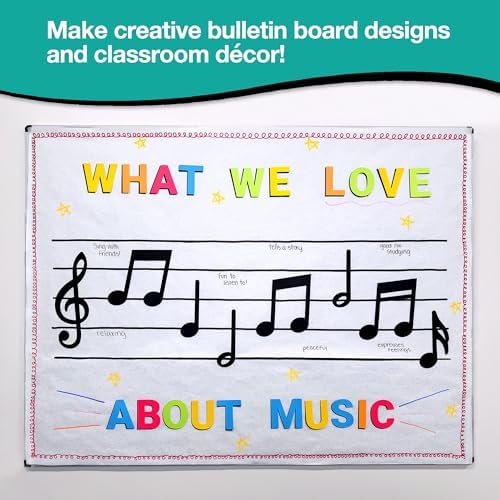 70 pcs Black Music Note Cutouts for Musical Decor
