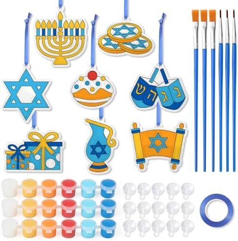 Vansolinne Hanukkah Suncatcher Crafting Kit for Kids