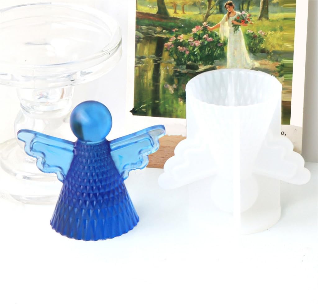 Angelic Shaped Sturdy Silicone Mold Set for Candle and Resin Crafts