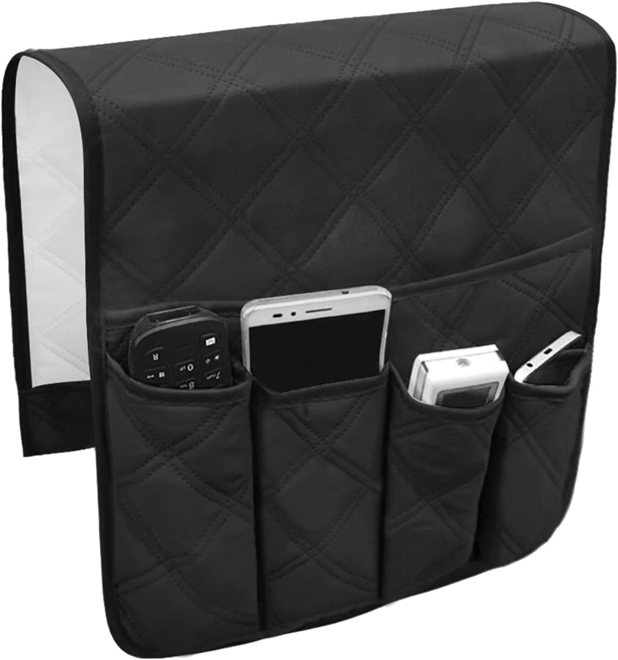 Waterproof Armrest Cover with 5 Pockets for Tablet Magazine Remote Holder