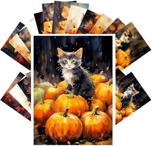 PIXILUV Vintage Postcards 24pcs 4x6 Autumn Whispers