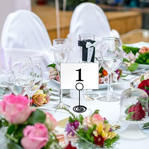 TecUnite 24 Pack 335 Inch Table Number Holder Place Card Stand