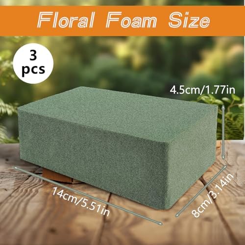3PCS Floral Foam Blocks for Fresh and Artificial Flower Arrangements