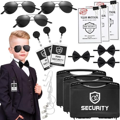 Mepase 7 Pcs Ring Bearer Security Set for Kids