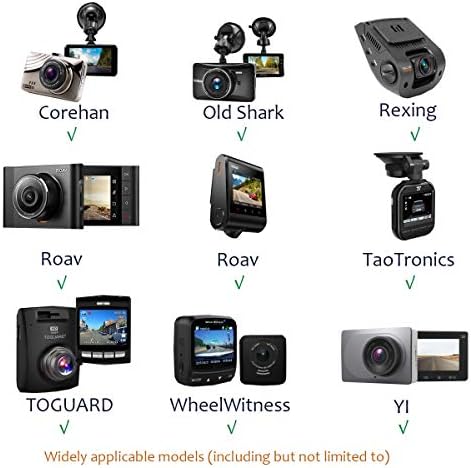 Universal Dash Cam Suction Mount - 360 Rotating for Multiple Models