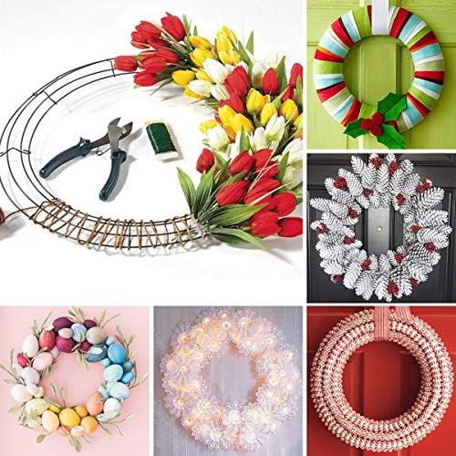 6 Pack Wire Wreath Frame with Hooks and Paddle Wire