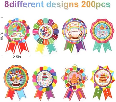 500 Piece Happy Birthday Gift Set with Pencils Bracelets Bookmarks and Stickers