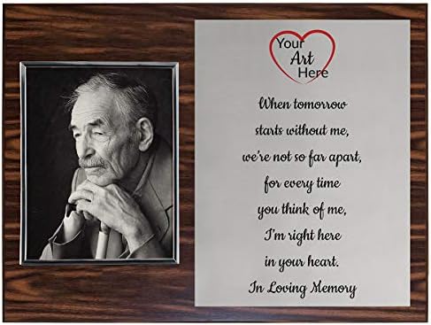 Personalized Photo Plaque with Silver or Gold Frame