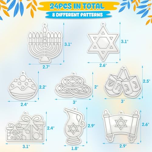 Vansolinne Hanukkah Suncatcher Crafting Kit for Kids
