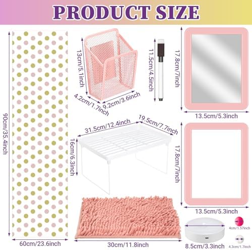 Chuangdi 17 Pcs Locker Organizer and Decorating Kit