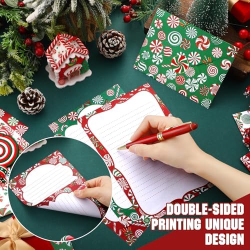 TaoBary 160 Pack Stationery Set with 10 Christmas Candy Designs