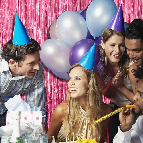 2 Pack Pink Tinsel Backdrop Party Decorations