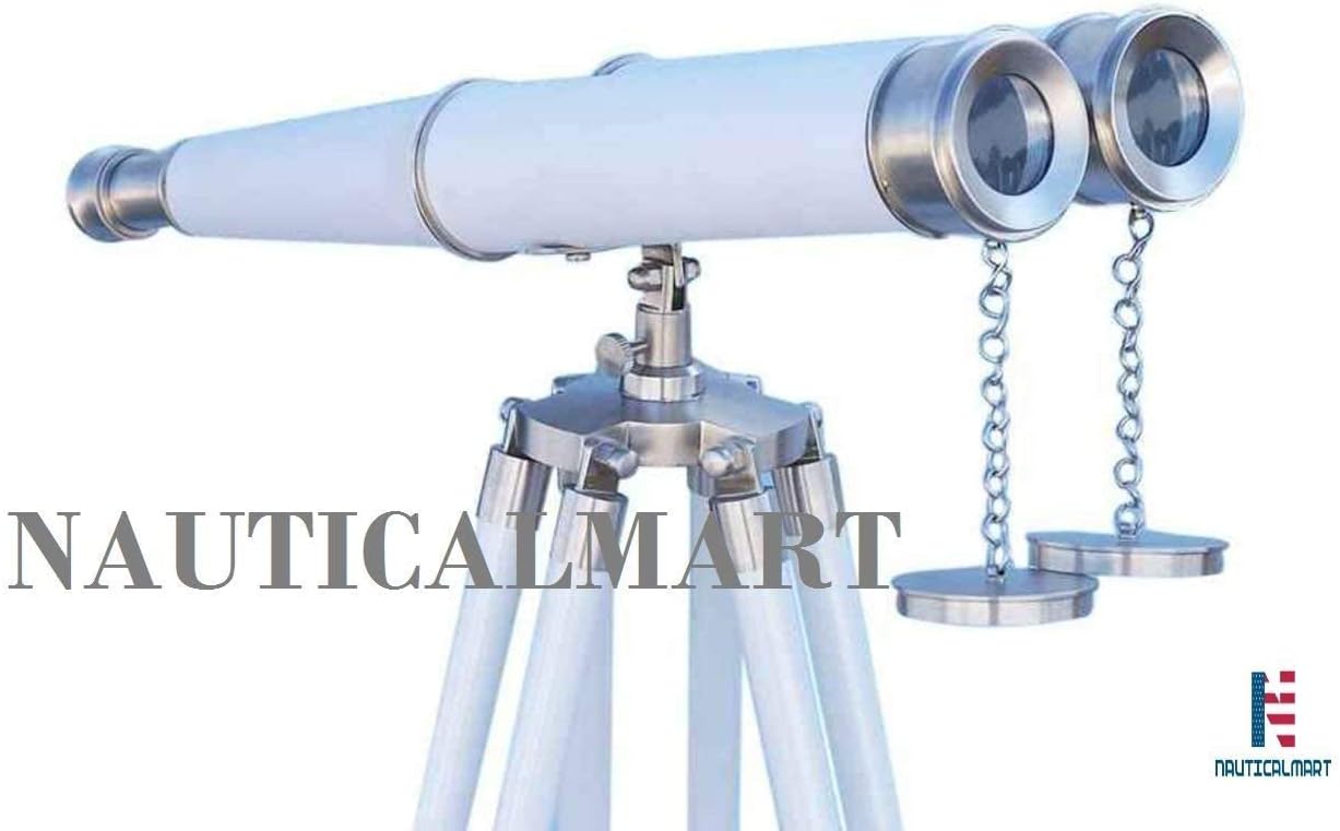 Floor Standing Admiral Binocular Telescope with Brass Cap