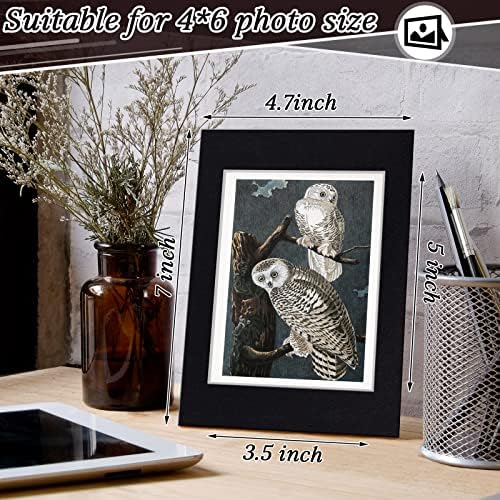 Juexica 100 Piece 4x6 Standing Photo Frames with Easel Stand Black