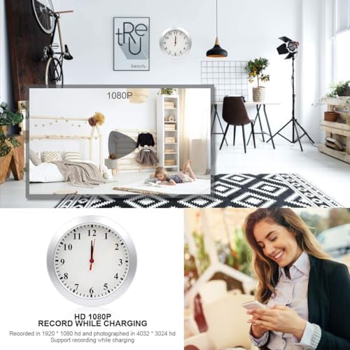 Hidden Spy Camera Wall Clock with HD WiFi and Motion Detection
