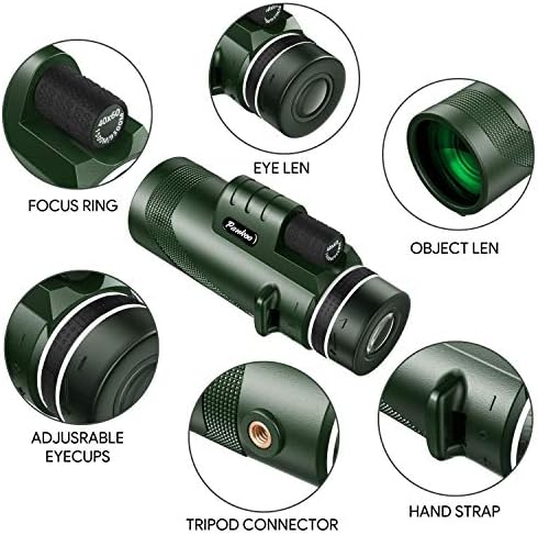 40X60 Monocular Telescope with Phone Adapter and Tripod