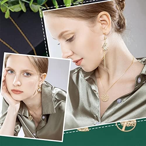 UNICRAFTALE 36Pcs Gold Botanical Pendant Set for Jewelry Making