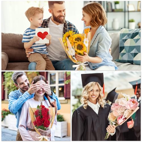 CLUEWR 50 PCS Flower Bags for Bouquets
