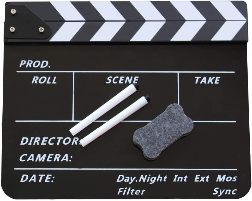 Coolbuy112 Magnetic Clapboard with Dry Erase Film and Custom Pens