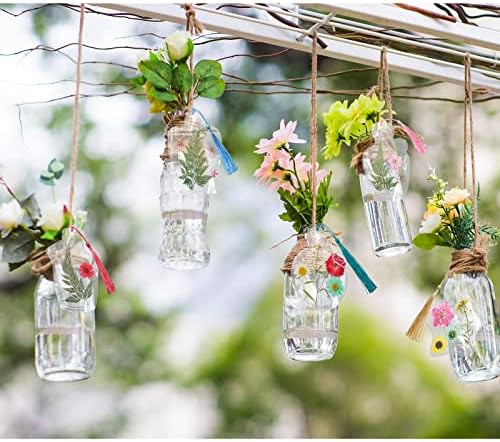 TaoBary 91 Pcs Transparent Dried Flower Bookmark Set with Butterflies Tassels and Tweezer
