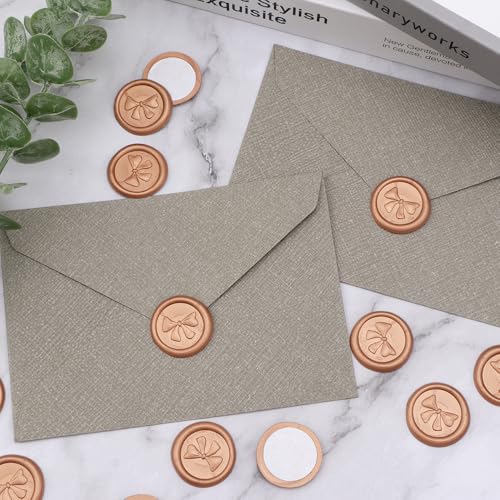 Bow Pattern Wax Seal Stickers 50PCS Self-Adhesive