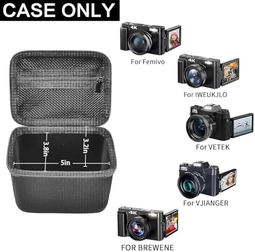 4K Vlogging Camera Case for SuperiorTek and Other Brands