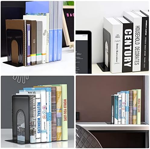 30 Pcs Black Metal Book Ends Heavy Duty