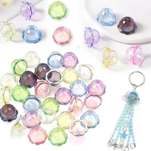 50Pcs Large Trumpet Flower Beads for Jewelry Making