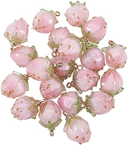 LiQunSweet 20 Pcs Natural Dried Flower Bud Charms for DIY Jewelry