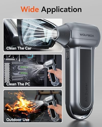 WOLFBOX MF100 Electric Air Duster with 3-Gear Adjustment
