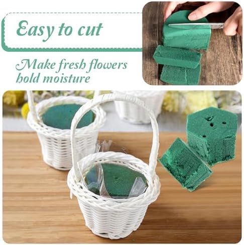 4Pcs Round Floral Foam Blocks for Flower Arrangements