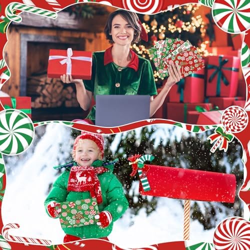 TaoBary 160 Pack Stationery Set with 10 Christmas Candy Designs